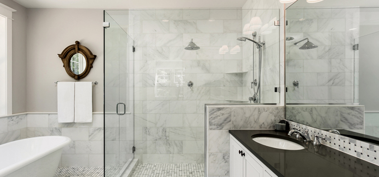 bathroom shower door installation in Montecito